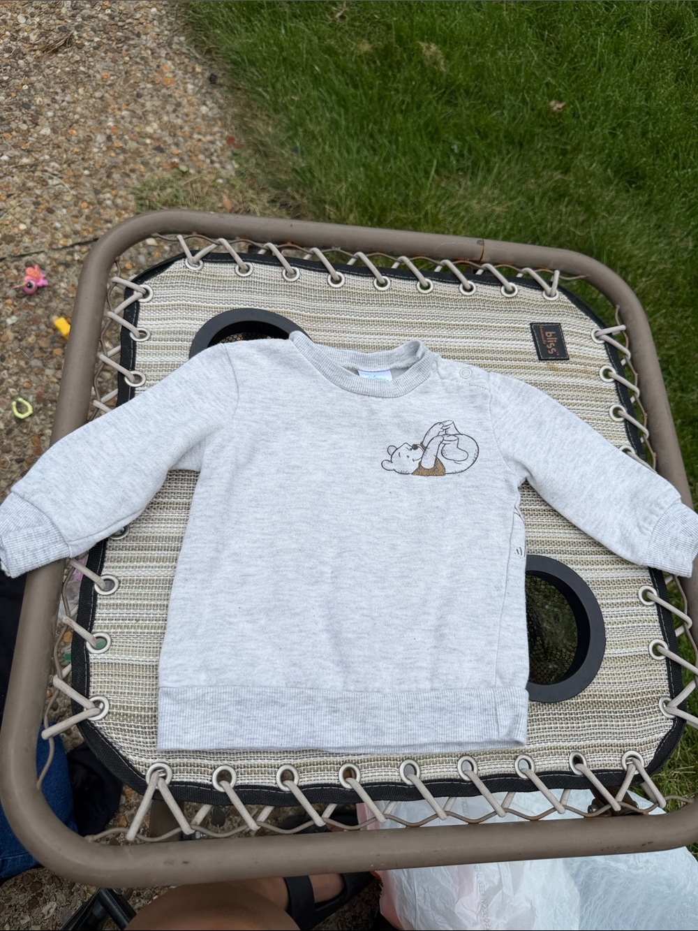 Disney Light Gray Sweatshirt with Bear Detail
